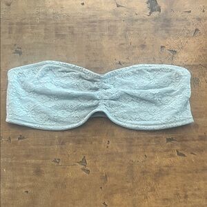 Victoria's Secret Lace Bandeau in Soft Gray